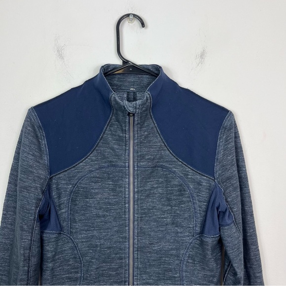Lululemon Forme Jacket Reversible Slub Denim Inkwell/ Inkwell Sz 8 - Picture 6 of 11